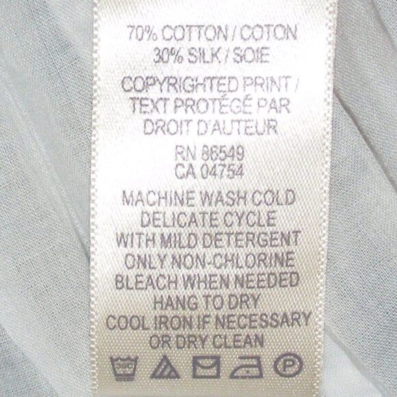 TOMMY BAHAMA Dress, M, Blue/Gray Rectangles, Drop shoulder, Above Knees - Picture 12 of 12